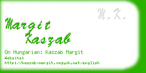 margit kaszab business card